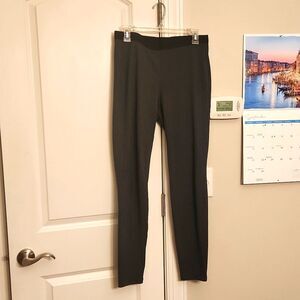 Eileen Fisher Black & Gray Print Leggings Size S